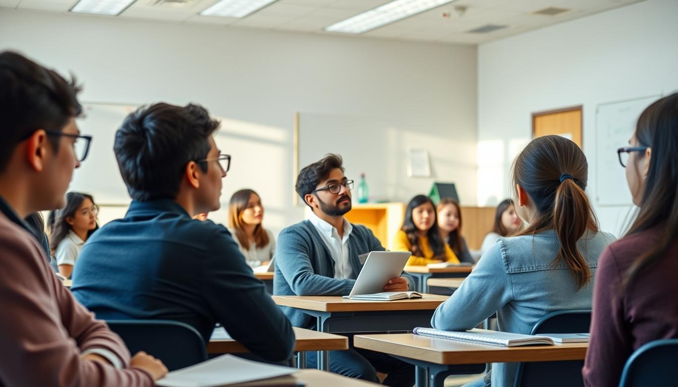 Students collaborating in study space